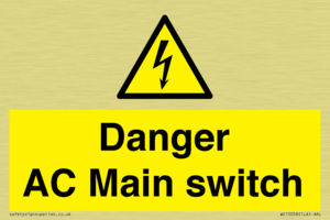 Danger AC Main switch 